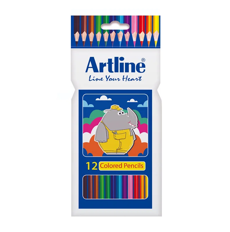 مداد رنگی 12 رنگ جعبه مقوایی آرت لاین